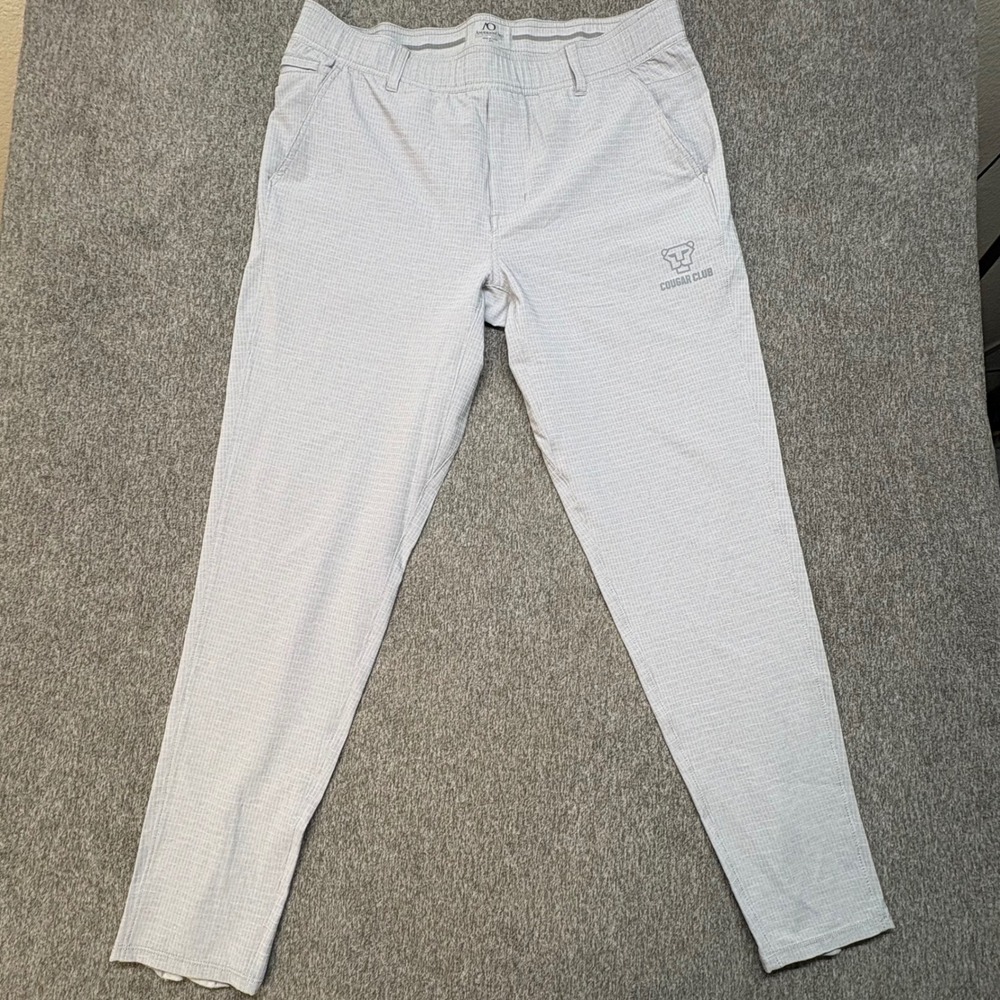 AndersonOrd Mens 34R Grey 4-Way Stretch Ripstop Cougar Club Performance Pants